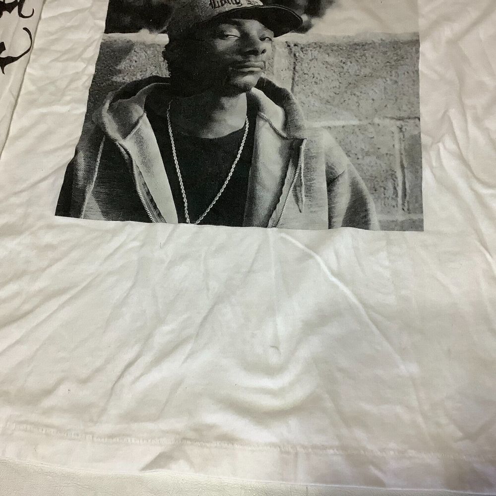 2018 Spanky's Snoop Dogg White Long Sleeve Rap Tec T-Shirt Size Medium - Picture 4 of 9